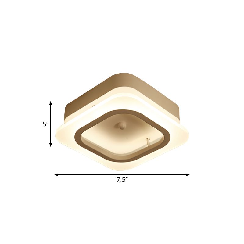 Lampada da incasso quadrata bianca Lampada da soffitto moderna in metallo a LED in luce bianca/calda