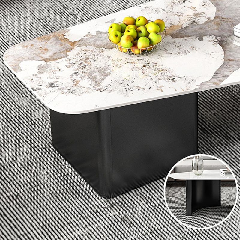 Contemporary Slate Geometric Coffee Table Standard 1 Coffee Table with Storage