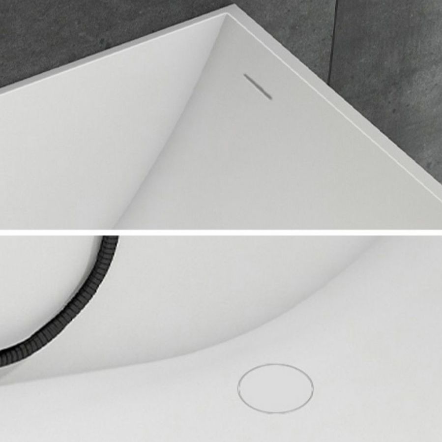 Stone Soaking Bathtub Antique Finish Rectangular Modern Bath Tub
