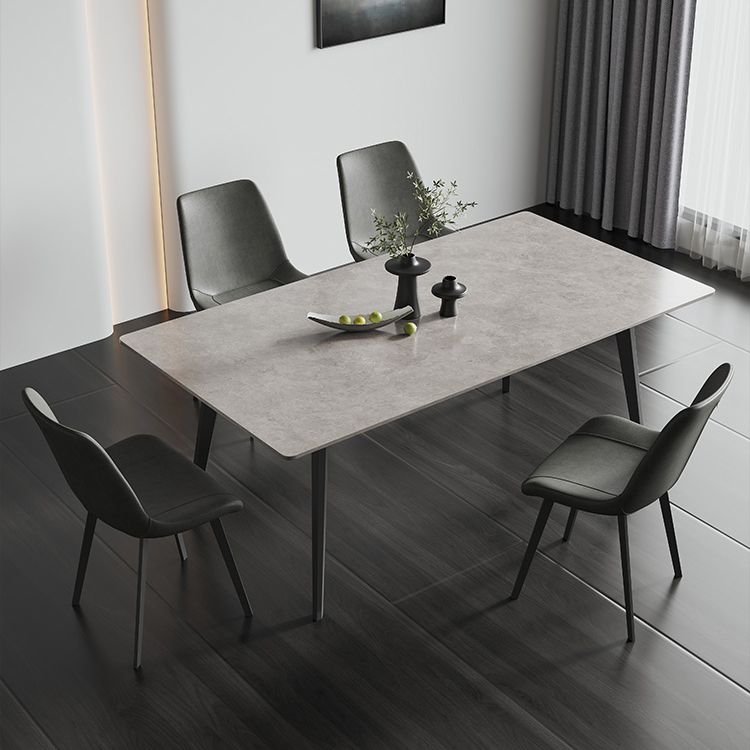 Modern Sintered Stone Top Dining Set Rectangle 1/4/5 Pieces Dining Room Table Set