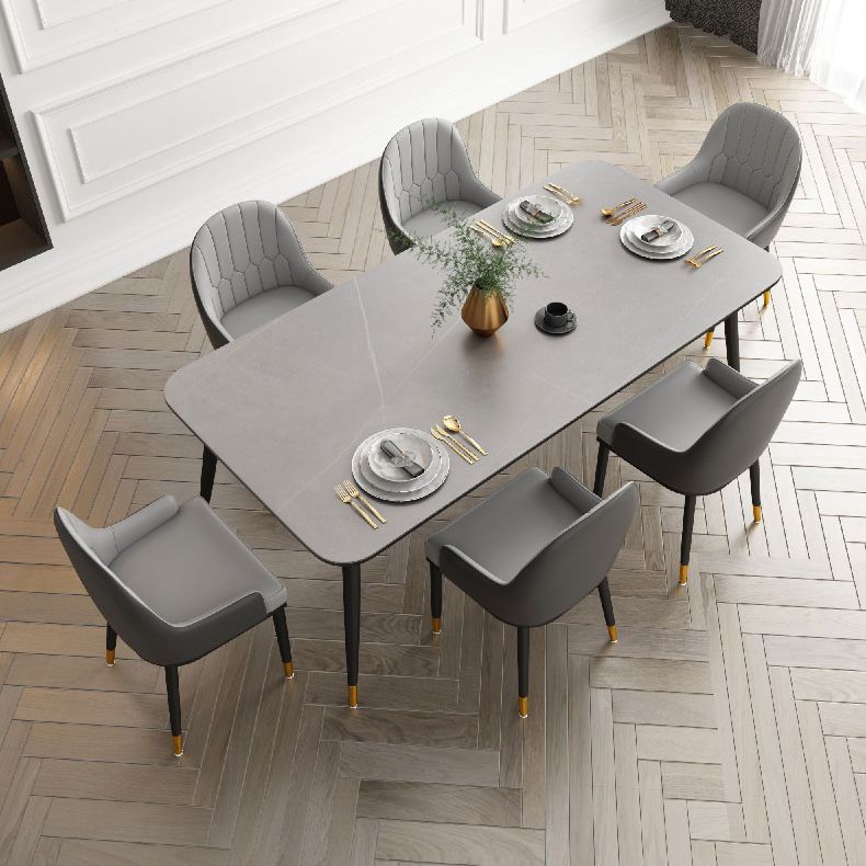 Sintered Stone Dining Table Traditional Luxury 4 Legs Dining Table