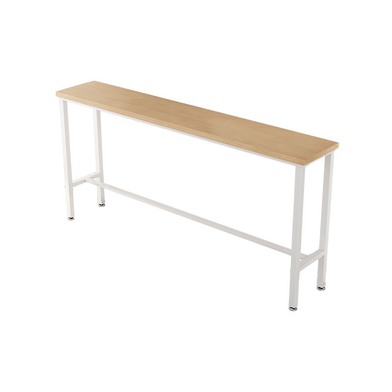 Modern Natural Bistro Bar Height Cocktail Table Rectangle Trestle Bistro Table