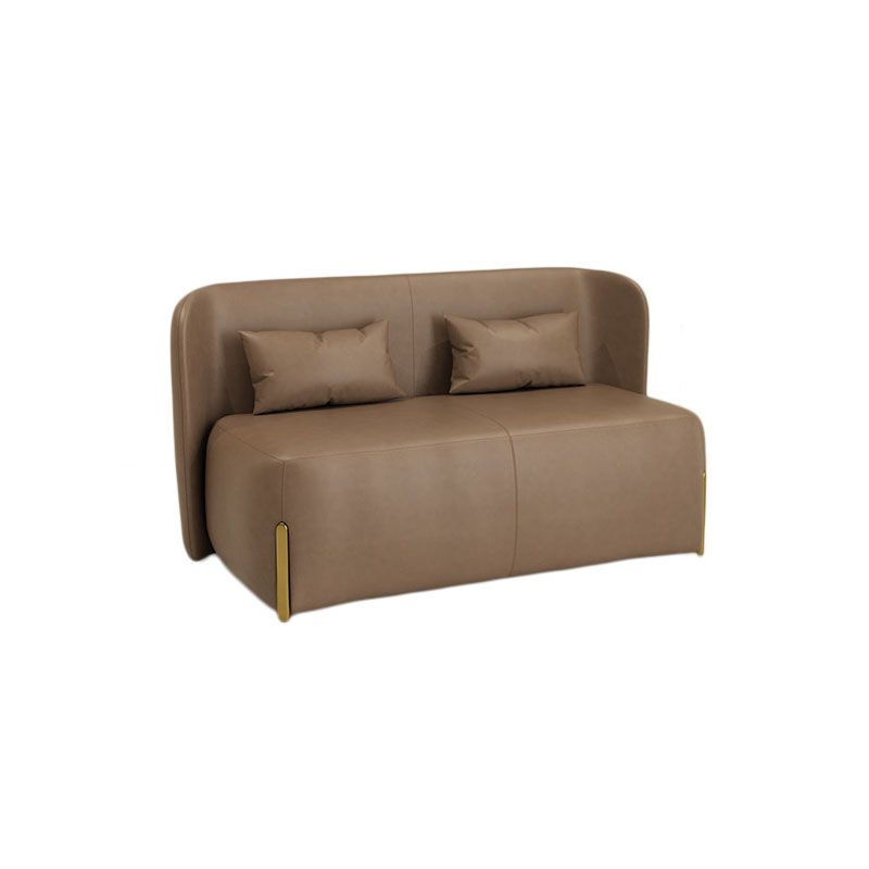 Faux Leather Sofa Armless Tight Back Loveseat for Living Room