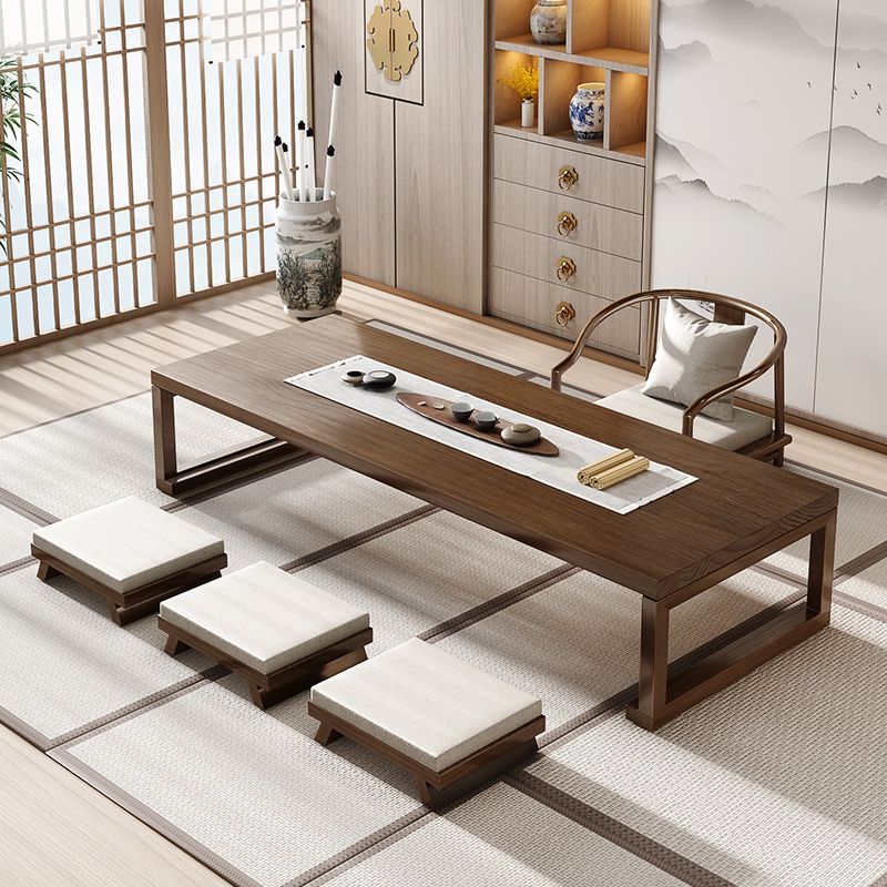 1 Rectangle Coffee Table Solid Wood Sled Single Coffee Table