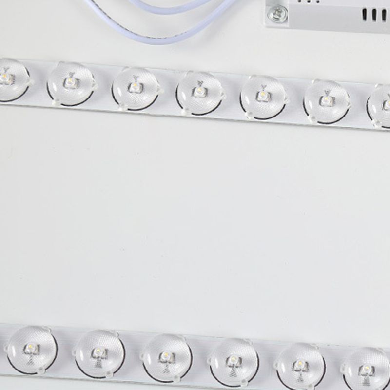 Luminaria de techo interior minimalista, luces de montaje empotrado en techo de metal y madera planas de macarrón