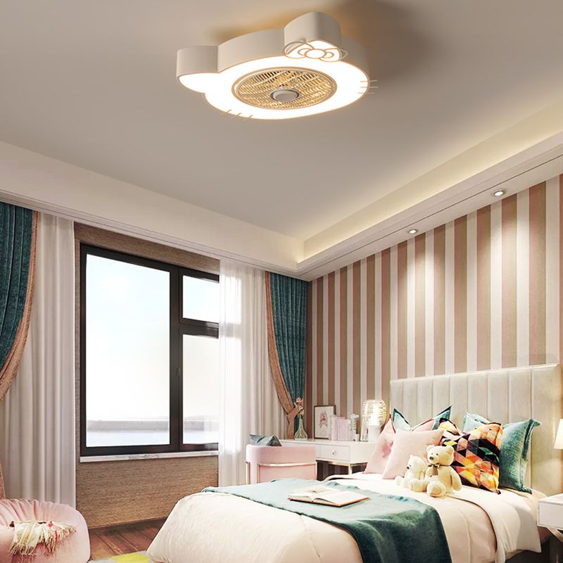 Modern Style Ceiling Fan Light Metal 1 Light Ceiling Fan Lighting for Bedroom