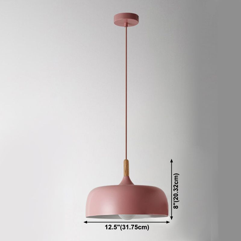 Nordic Simple Macaroon Style Lip Shape Pendant Iron 1 Light in warm for Bedroom Restaurant Cafe