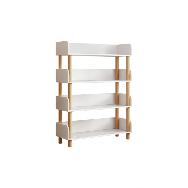 Modern Style Bookshelf Open Back Vertical Engineered Wood Bookcase