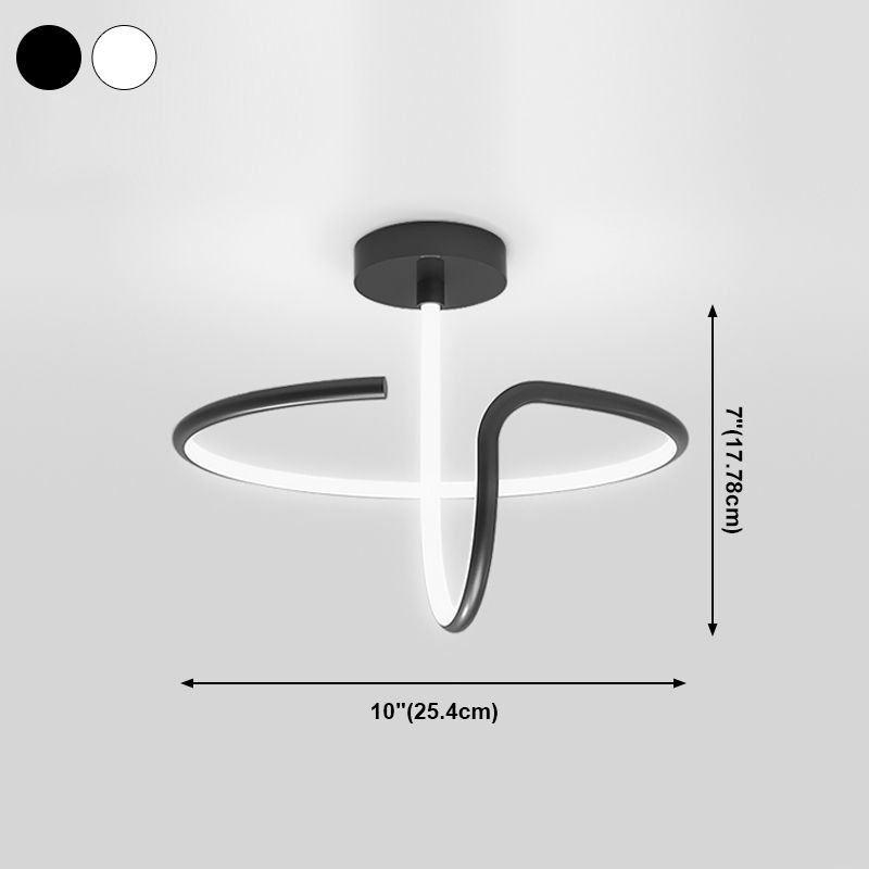 Plafonnier encastré à LED de simplicité de lumière montée au plafond de cercle en métal