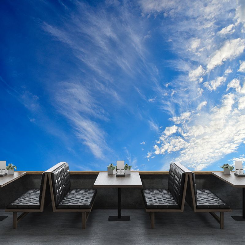 Beautiful Cloudscape Minimalistic Mural Wallpaper, Custom Size Available