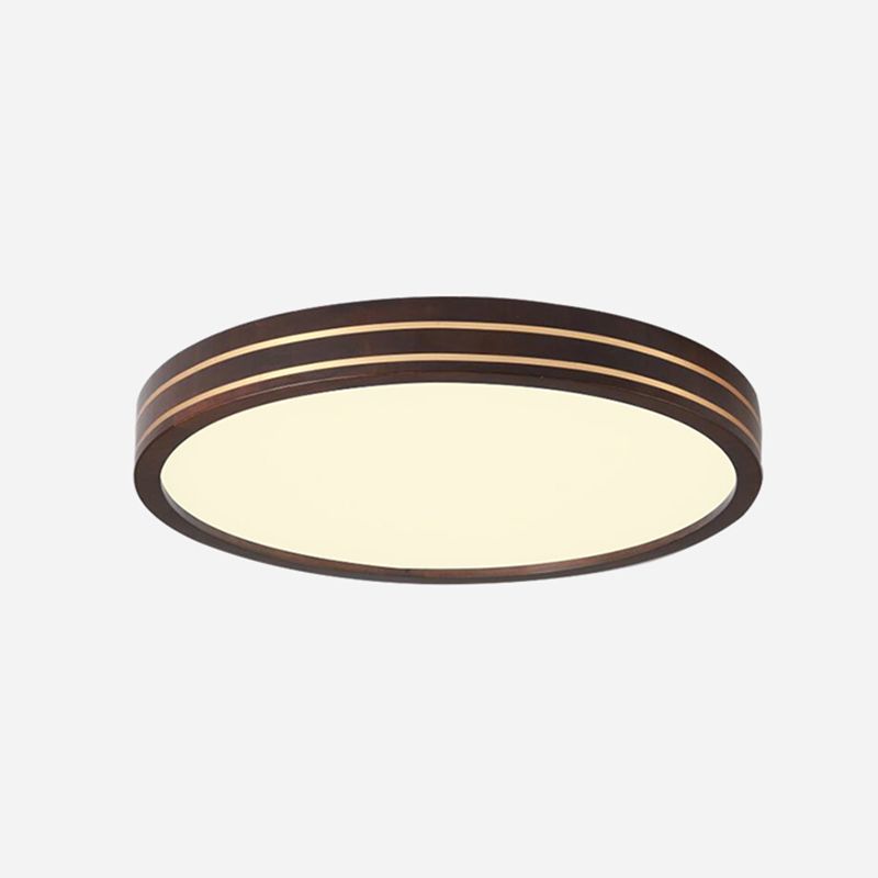 Geometry Shape Ceiling Lamp Modern Simple Style Wood 1 Light Flush Mount for Balcony Aisle
