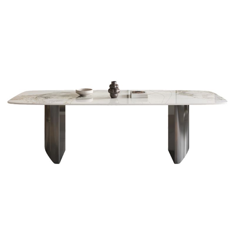 Modern Dining Set 1/7 Pcs Rectangle Dining Table with Upholstered Chairs