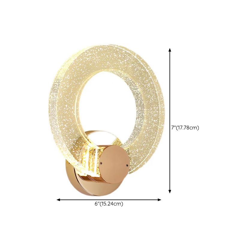 1 Light Circle Wall Lamp Simplicity Metal Wall Mounted Light Fixture