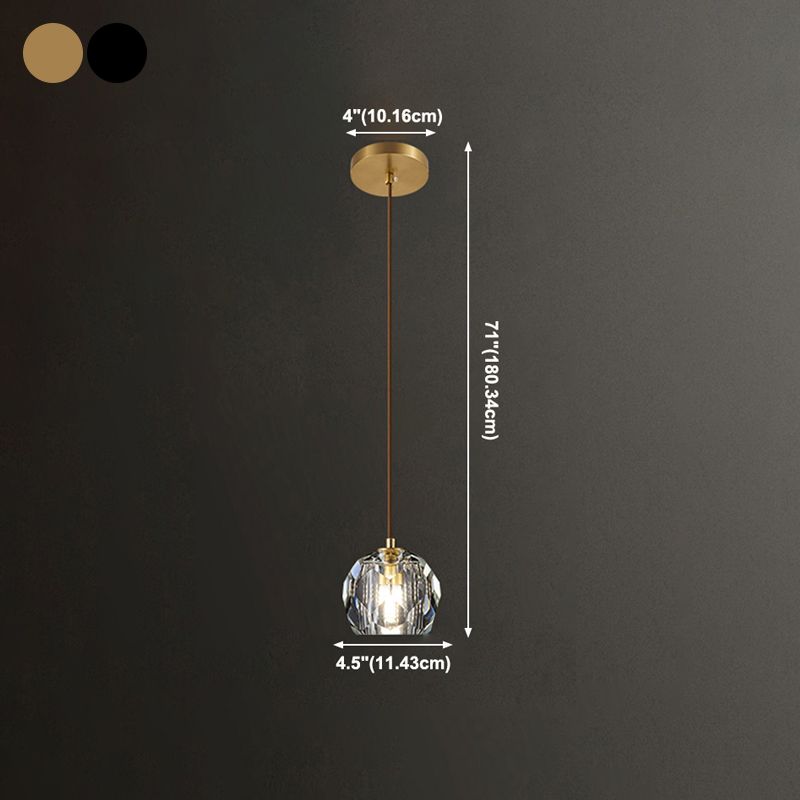 Crystal Globe Hanging Lampe in Modern Artistic Style Pendant Pendant Light for Dining Room