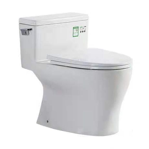 Modern Ceramic Siphon Jet Toilet Bowl Floor Mount Flush Toilet with Toilet Seat