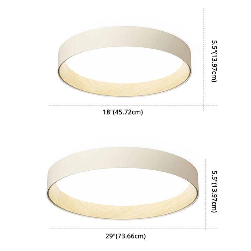 Minimalism Aluminum LED Ceiling Mounted Light Cylinder 1-Light Flush Light for Living Room