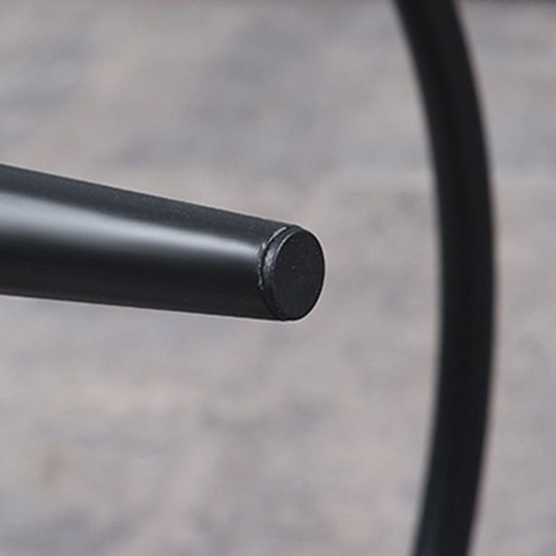 Industrial Metal Barstool Faux Leather Cushion Low Back Counter Stool with Legs for Home