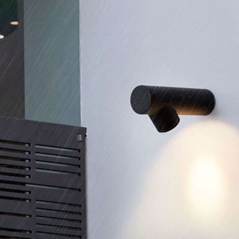 Nordic Tree Pole Wall Lighting Ideas Metal Bedside LED Flush Wall Sconce in Black/Grey/White