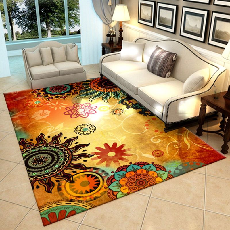 Rapis de salon américain multi-couleurs Southwestern Print Carpet Polypropylène Anti-Slip Machine Wasable Ratable