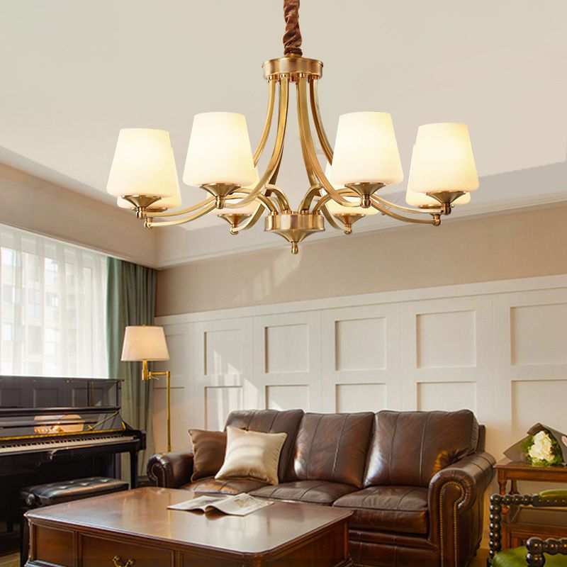 Starburst Frosted Glass Chandelier Pendant Light Antique Living Room Chandelier Lighting