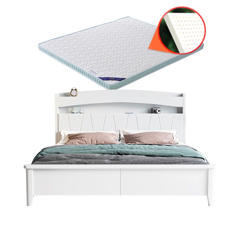 Modern Wood Bed Bookcase Included Standard Bed with Headboard