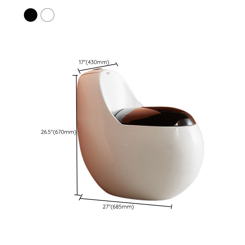 Contemporary Toilet Bowl One Piece Skirted Urine Toilet with Seat