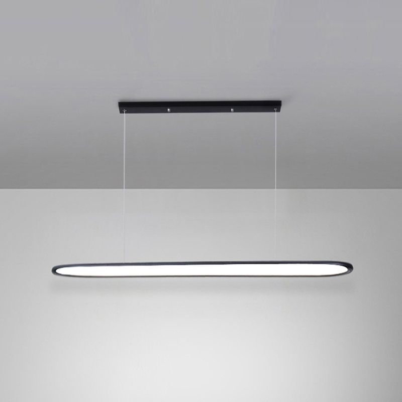 Versatile Ultrathin Island Pendant Lamp Minimalist Metal Dining Room LED Flush Mount Light