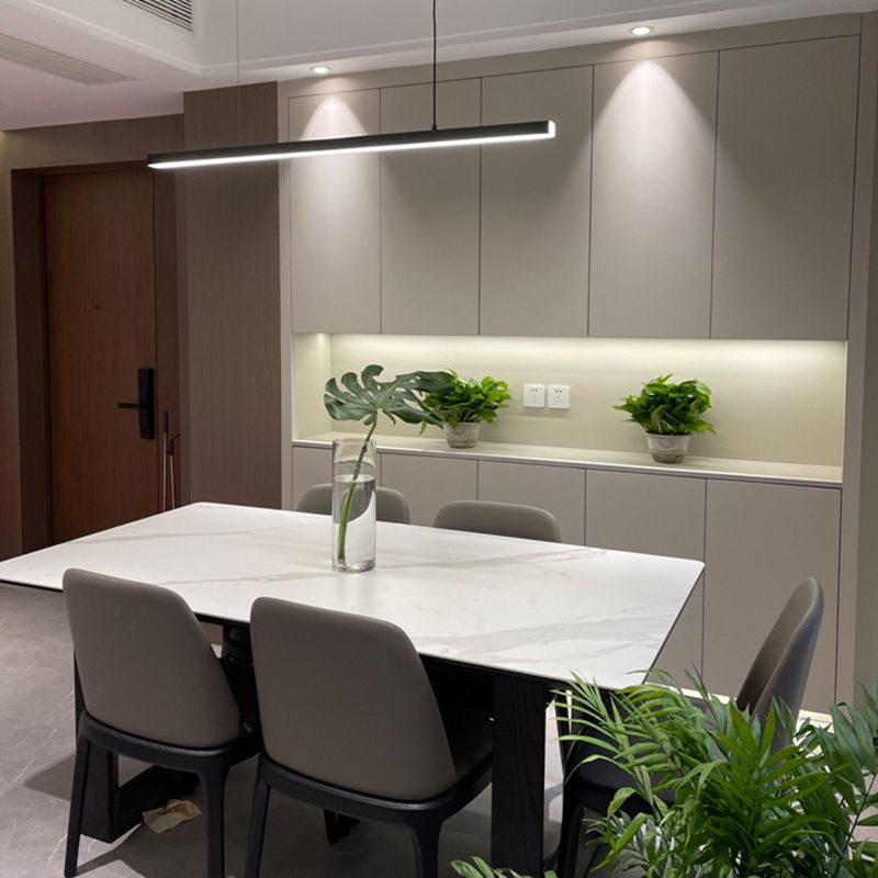 LED RECTANGE ISLAND LIGHT DIMPLE MODERN MODERN PENDANT LAMPE POUR SALLE DE DINSAGE