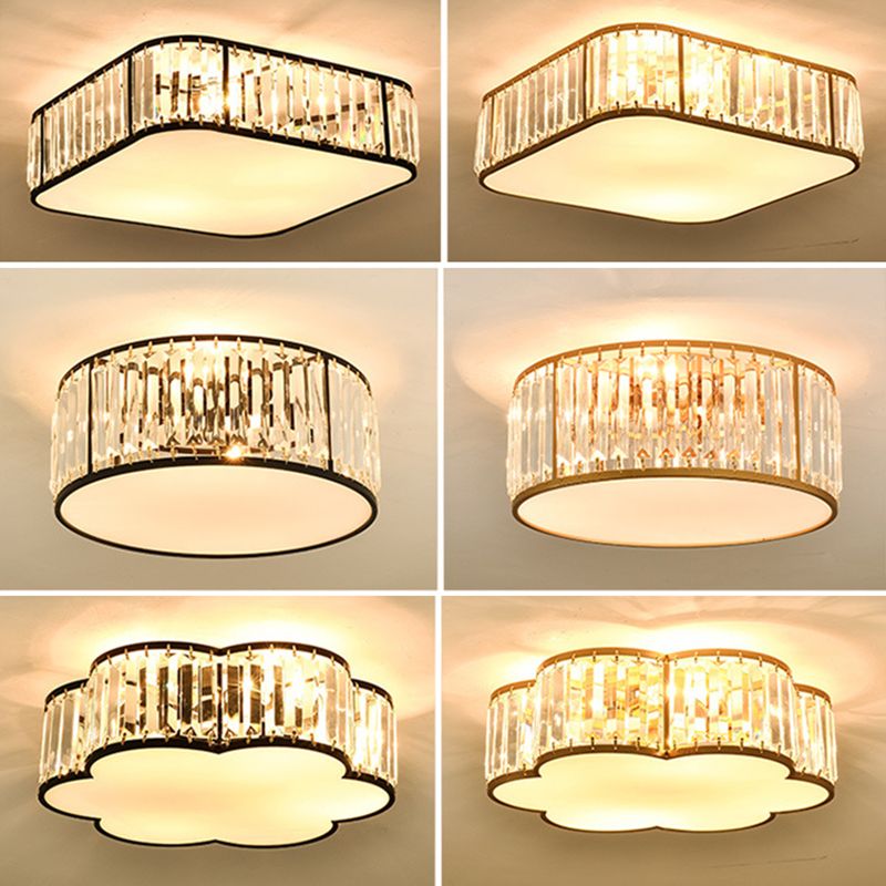 Modern Flush Mount Ceiling Lighting Fixture Crystal Flush Mount
