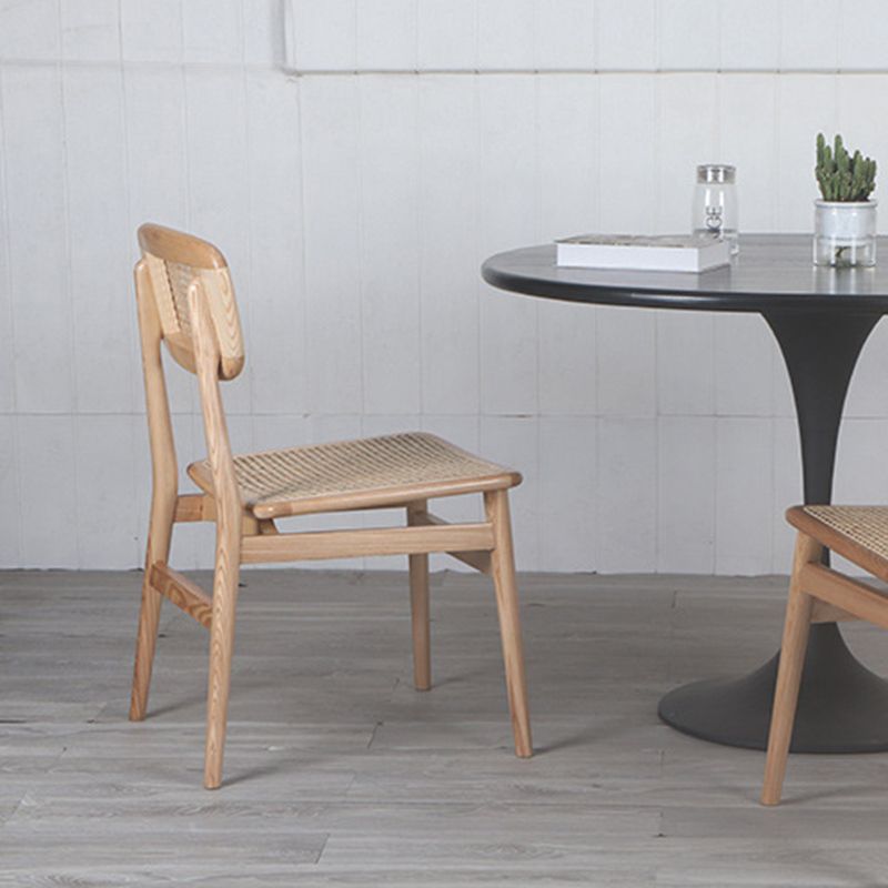 Modern Side Chair Solid Wood Armless Dining Chair for Home Use