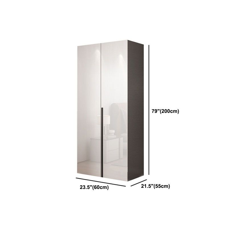 Contemporary Style Wardrobe Cabinet Wood Armoire with Door for Bedroom