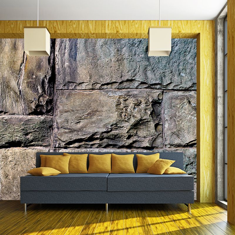 Eco-friendly Industrial Stone Mural Mildew Resistant Decorative Wall Covering
