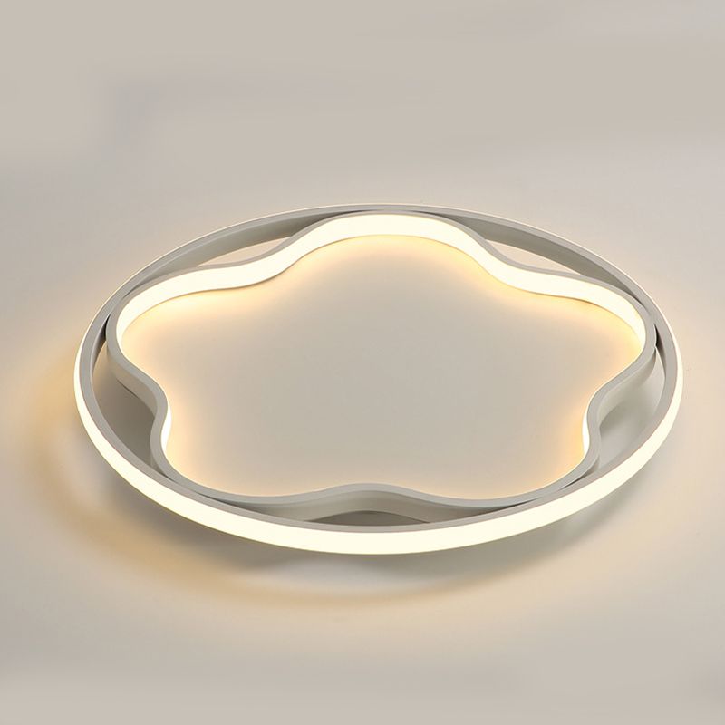 Flor de metal cerca de la iluminación del techo Luz de techo blanca LED nórdica