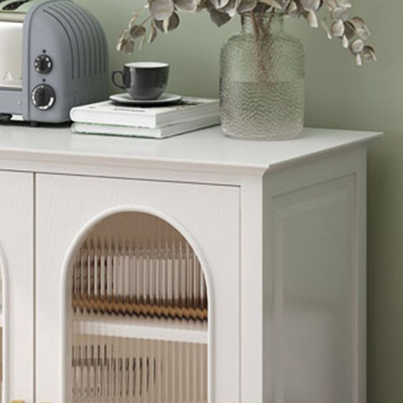 Glam Style Buffet Stand Solid Wood Buffet Sideboard with 2 Doors , 33.46"W