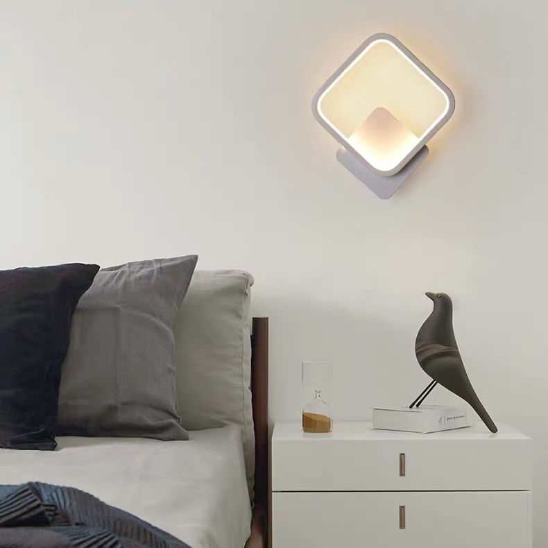 Moderne minimalistische stijl wand gemonteerd verlichtingsarmatuur metaal 1 lichte wandwanden voor slaapkamer