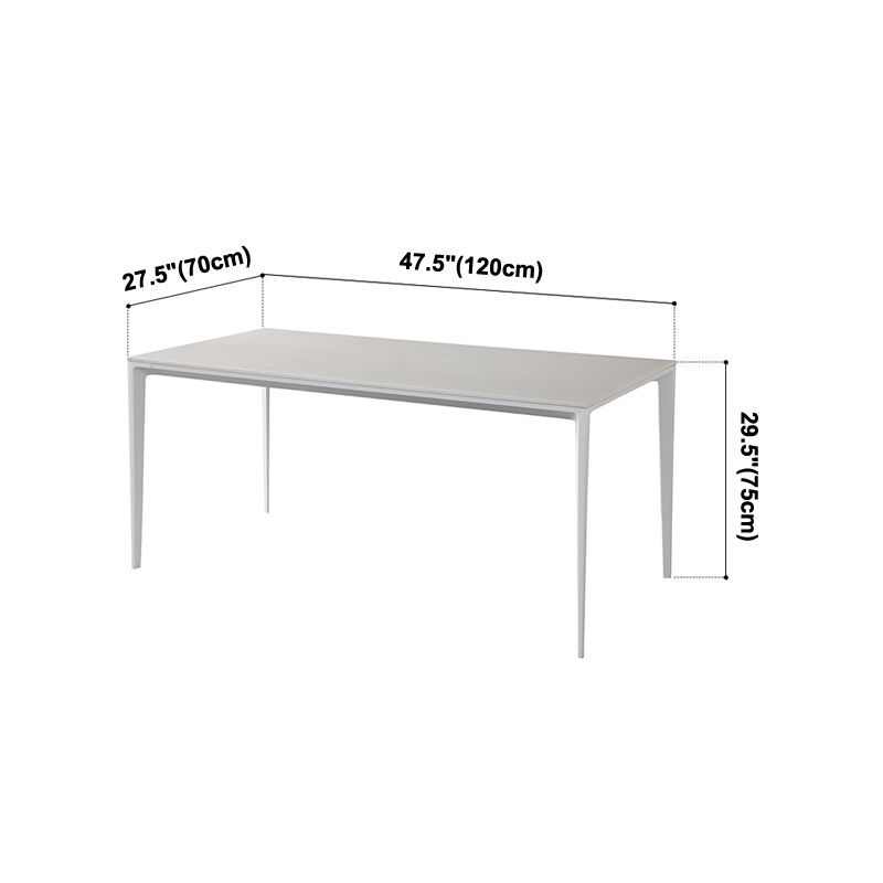 Industrial Sintered Stone Table 4 Legs Base Rectangle Table for Home