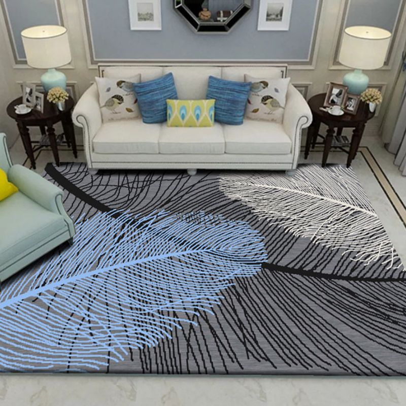 Modern Animal Pattern Rug Simplicity Carpet Polyester Stain Resistant Carpet for Living Room