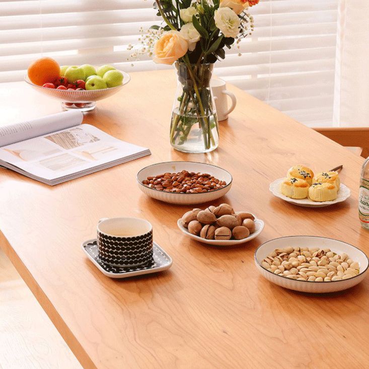 Minimalist Solid Wood Dining Set 1/2/4/5 Pieces Rectangular Dining Furniture Set