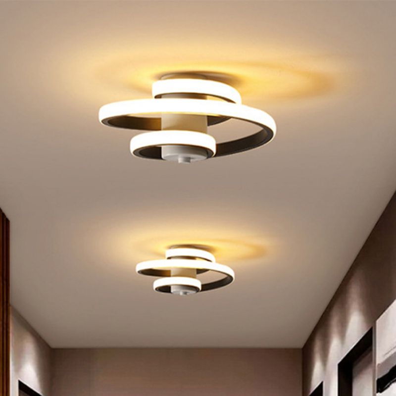 Silice Gel DEL Ceiling Light in Modern Simplicity Aluminium Flush Mount for Living Room