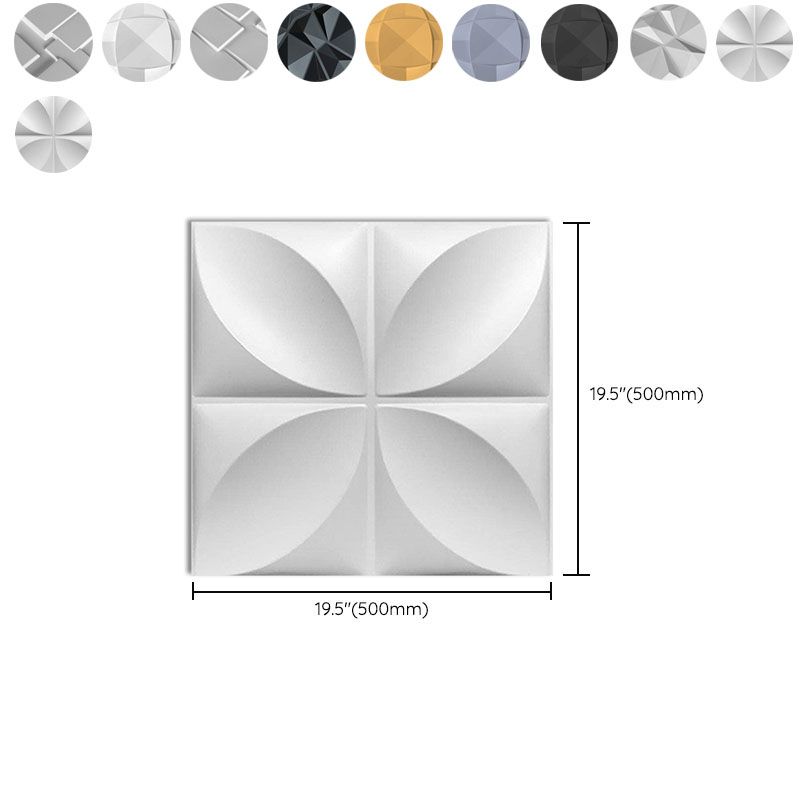 Square Interior Wall Paneling Peel and Stick Texture Effect Wall Paneling