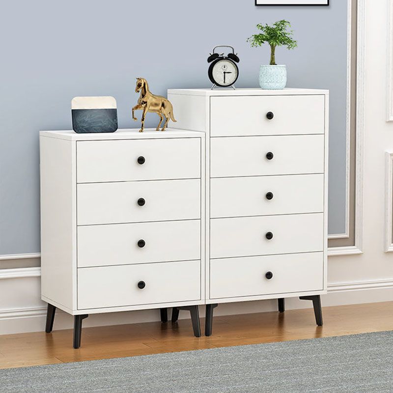 Glam Vertical Engineered Wood Storage Chest Bedroom Chest with Drawers