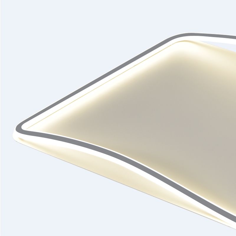 Modern Geometry Flush Ceiling Light 2-Head Bedroom LED Flush Mount Lamp with Acrylic Shade