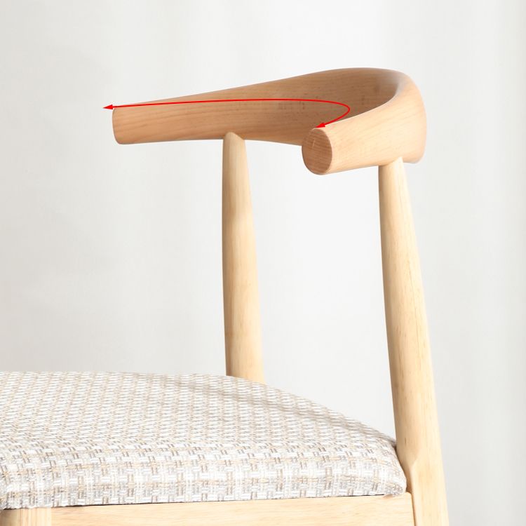 Scandinavian Style Wood Dining Chairs Dining Room Open Back Dining Side Armless Chair