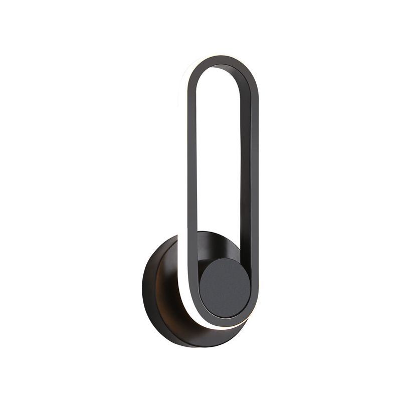 Nordic Style Metal Rotatable Wall Light Oval LED Wall Sconce for Living Room