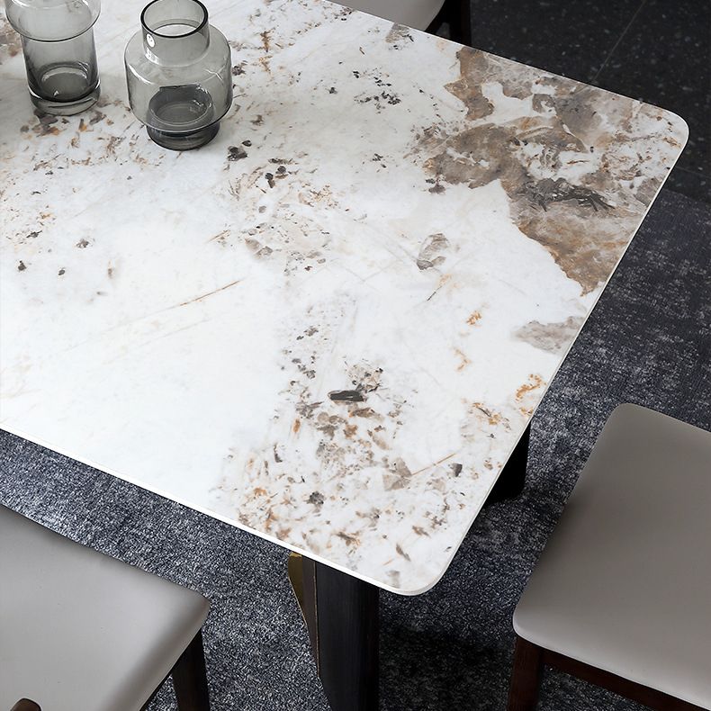 Designer Style Sintered Stone Dining Set Rectangle 1/2/5/7 Pieces Dining Table Set