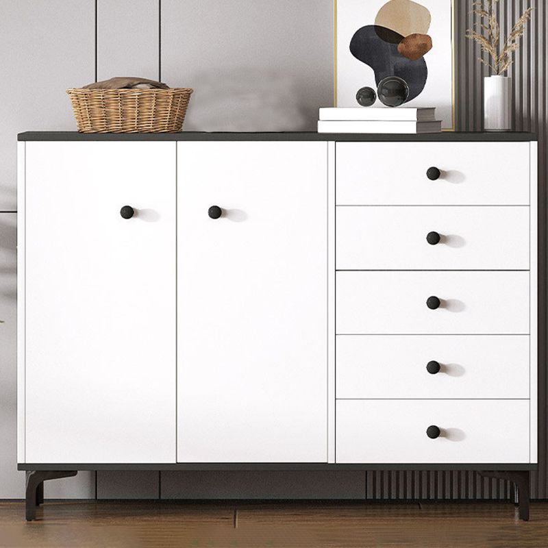 Contemporary 35.43'"Tall Wooden Chest, Rectangle Accent Cabinet with Drawers