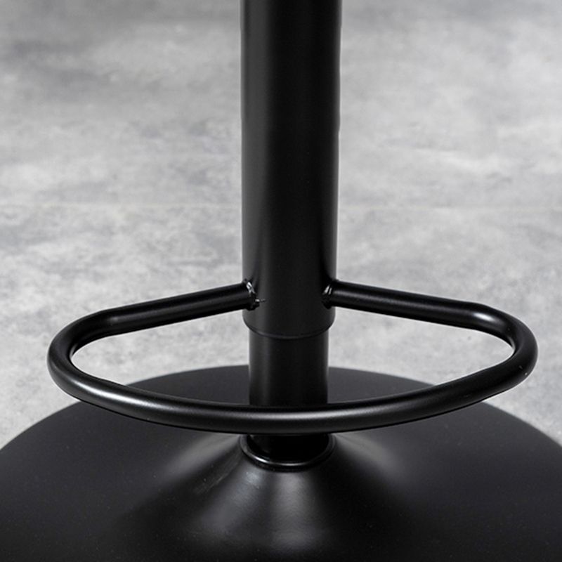 Contemporary Metal Barstool Faux Leather Upholstered Counter Stool Home