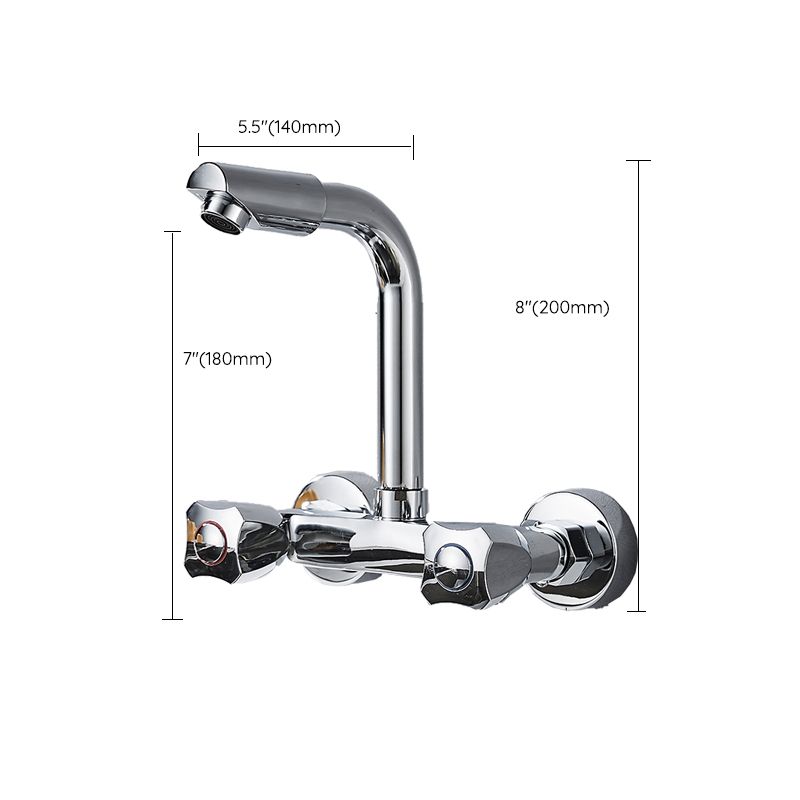 Contemporary Single Lever Handle Kitchen Faucet Metal High Arch Water Filler
