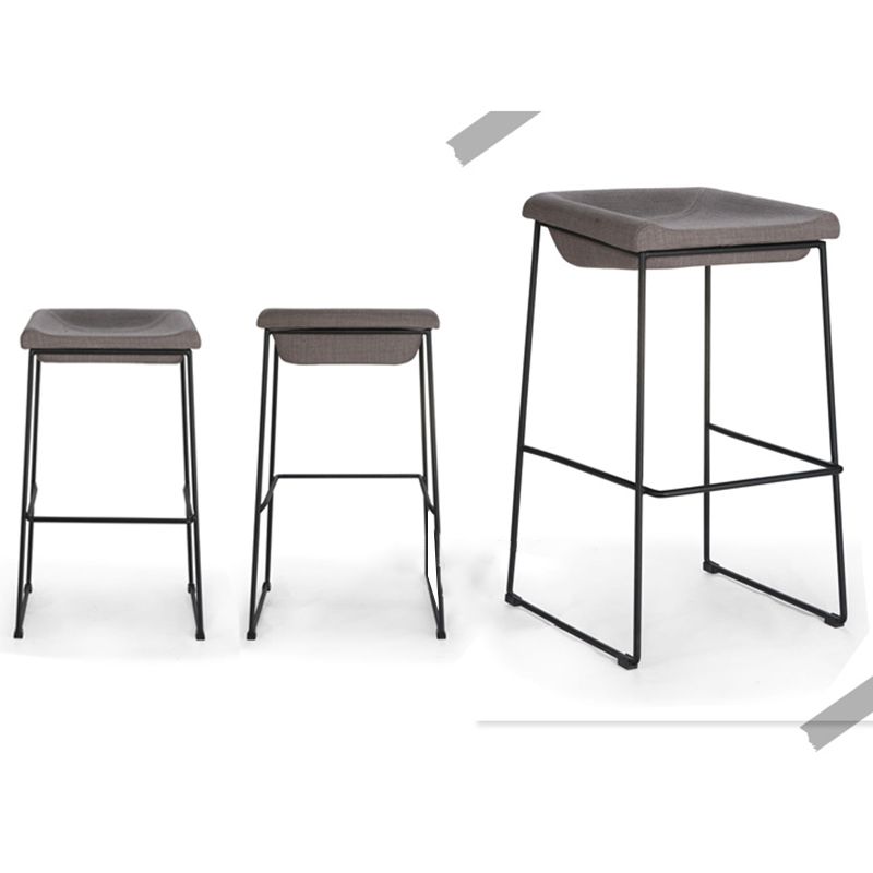 Industrial Style Barstool Indoor Metal Black 4 Legs Bar Stool for Restaurant