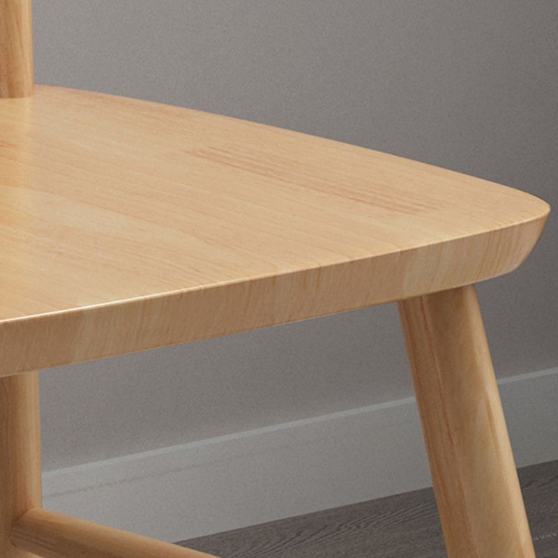 Wood Side Dining Chairs 18.5" Wide Wishbone Armless Chair Set
